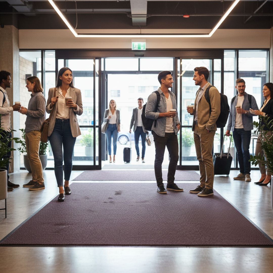 berber-entrance-mats-in-use Indoor entrance mats