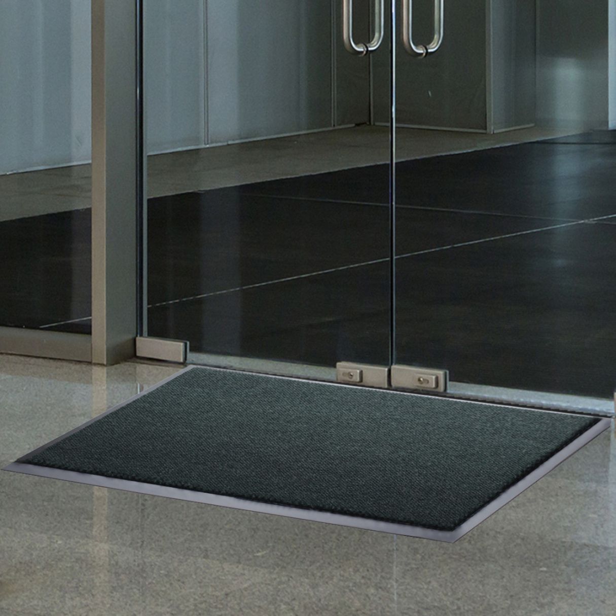 Berber Entrance Mats-full mat green in use