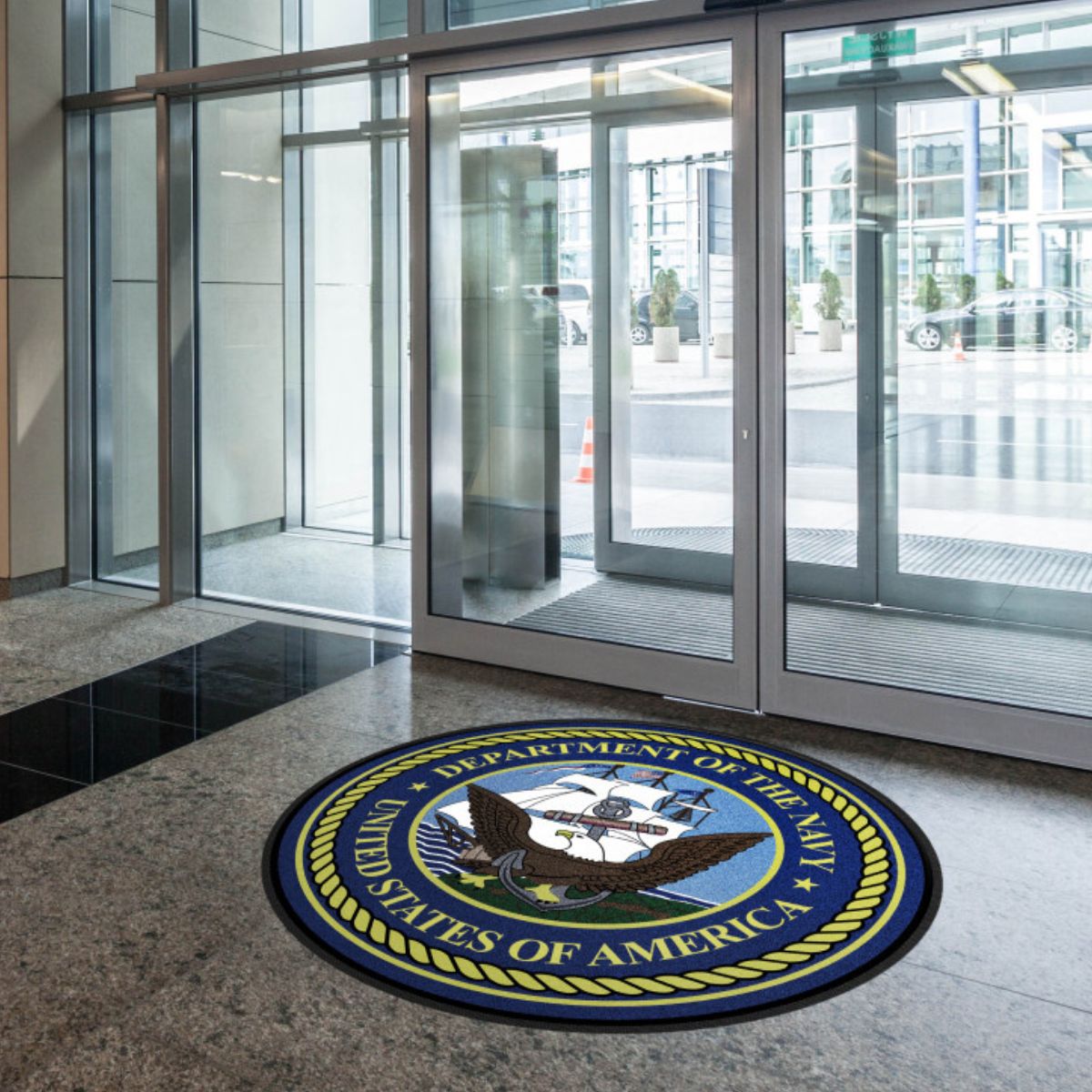 Custom Shape Logo mats – round