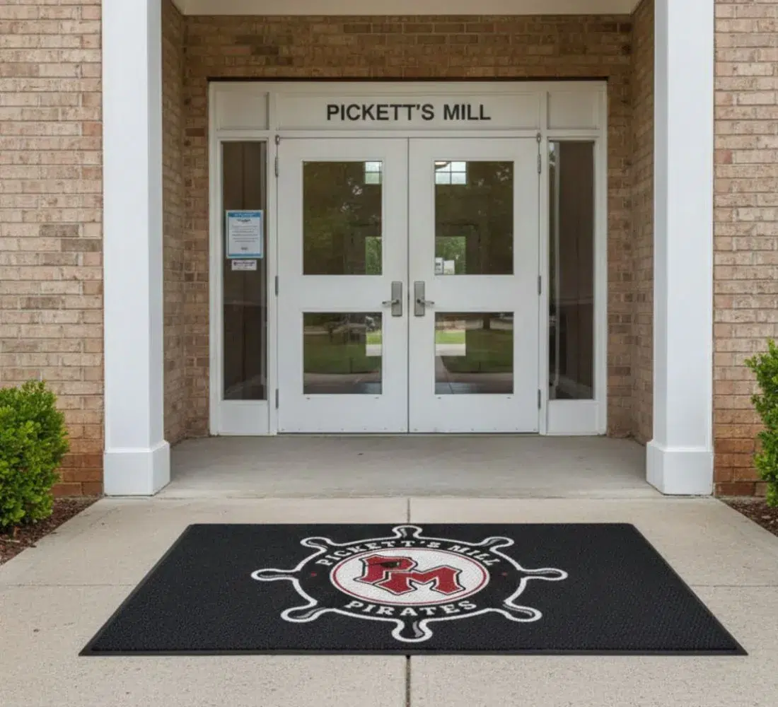Scraper-step-rubber-logo-mats-in-use-school-PM_1