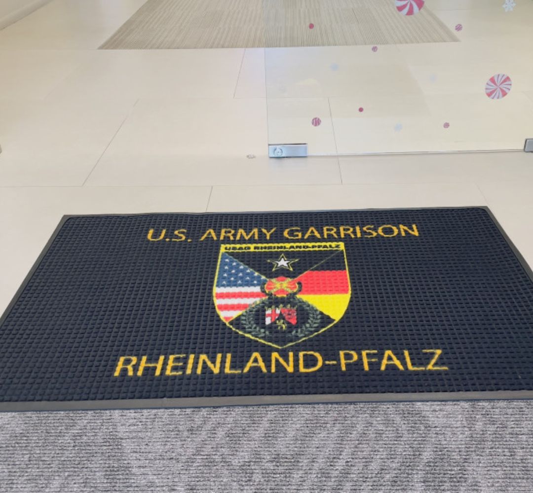 Waterhog HD impression logo mats -in use